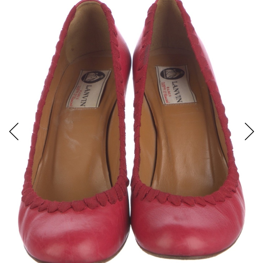 Lanvin Red Leather Heels